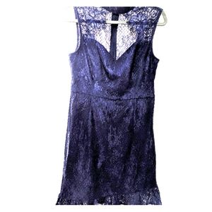 Guess Navy Lace Cocktail Dress